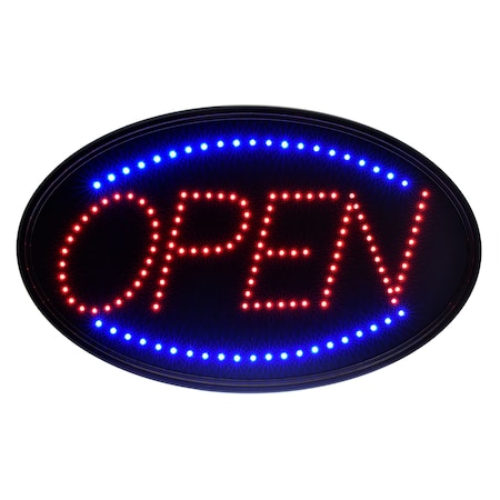 Alpine Industries LED Open Sign, Oval, 23" x 14" 497-02